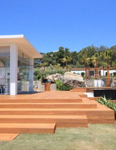 Outdoor Bamboo Floor in Sotogrande installed by Parquet Astorga