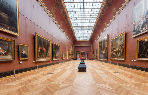 El suelo laminado con estilo Punta de Hungría del Museo del Louvre
